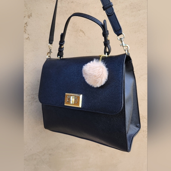 Karl Lagerfeld Saffiano Leather Structured Satchel - Picture 9 of 13